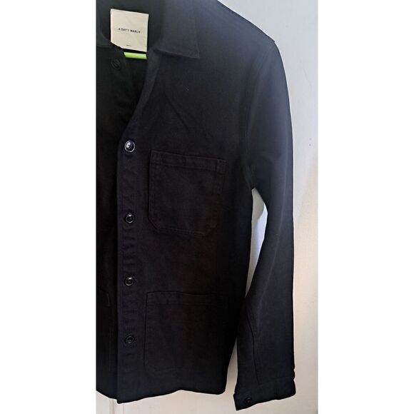 A Days March Womens Small Black Shacket Heavy Cotton Shirt Spring With Pockets - Picture 2 of 8